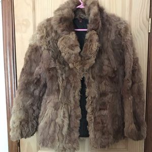 Brown Rabbit Fur Coat